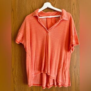 Jane and Delancey Vibrant Orange Knit Top